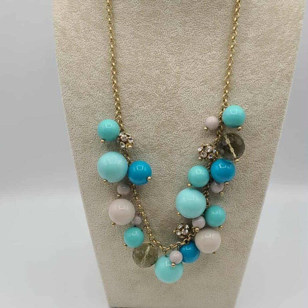 J Crew Chunky Beads Crystals Necklace